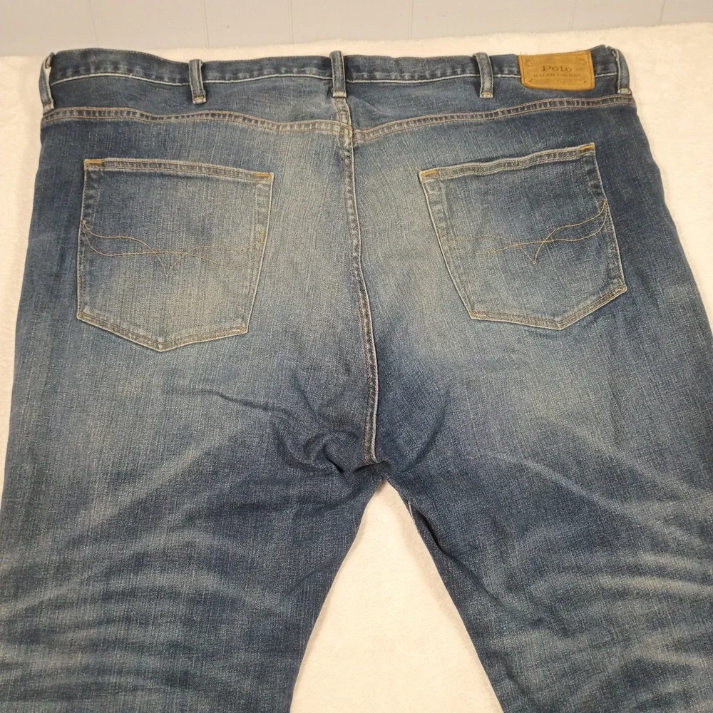 Polo Ralph Lauren Jeans Mens Sz 44x30 Hampton Relaxed Straight Blue Medium Wash